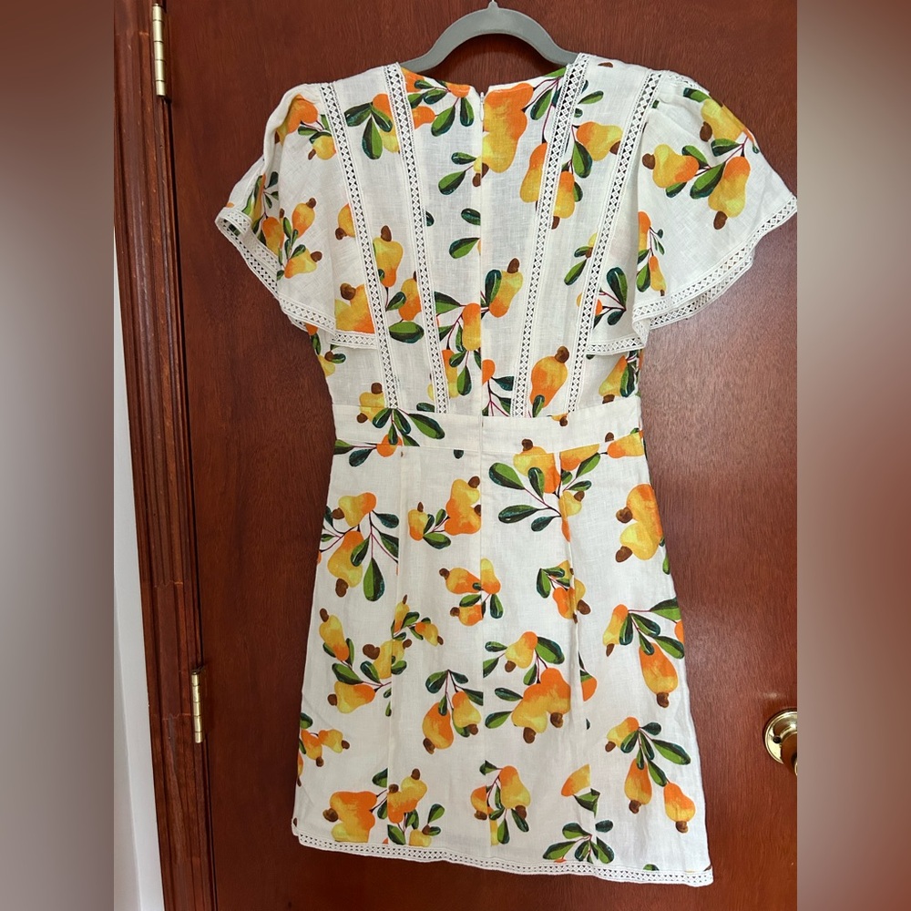 FARM Rio White and Orange Floral Mini Dress - Picture 7 of 8